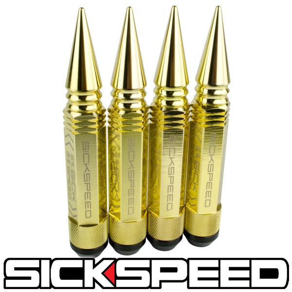 3PC SPIKED STEEL LUG NUTS 4PC 14X1.5