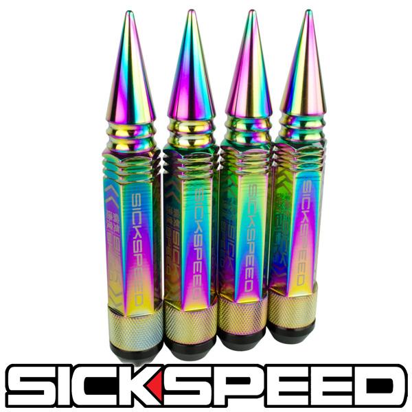 3PC SPIKED STEEL LUG NUTS 4PC 14X1.5