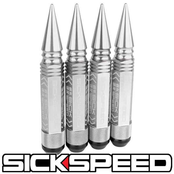 3PC SPIKED STEEL LUG NUTS 4PC 14X1.5