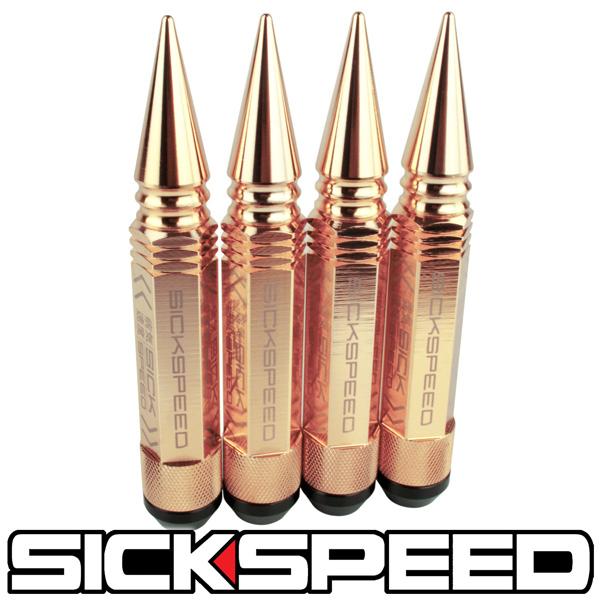 3PC SPIKED STEEL LUG NUTS 4PC 14X1.5