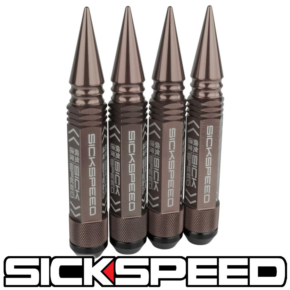 3PC SPIKED STEEL LUG NUTS 4PC 14X1.5