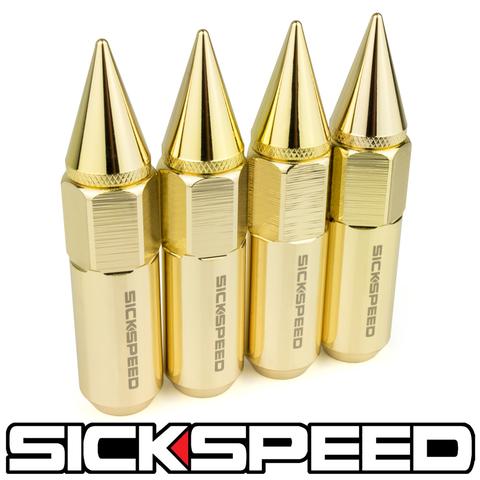 60MM SPIKED ALUMINUM LUG NUTS 4PC 12X1.5