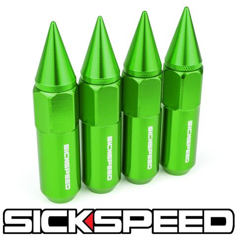 60MM SPIKED ALUMINUM LUG NUTS 4PC 12X1.5