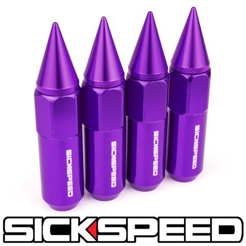 60MM SPIKED ALUMINUM LUG NUTS 4PC 12X1.5