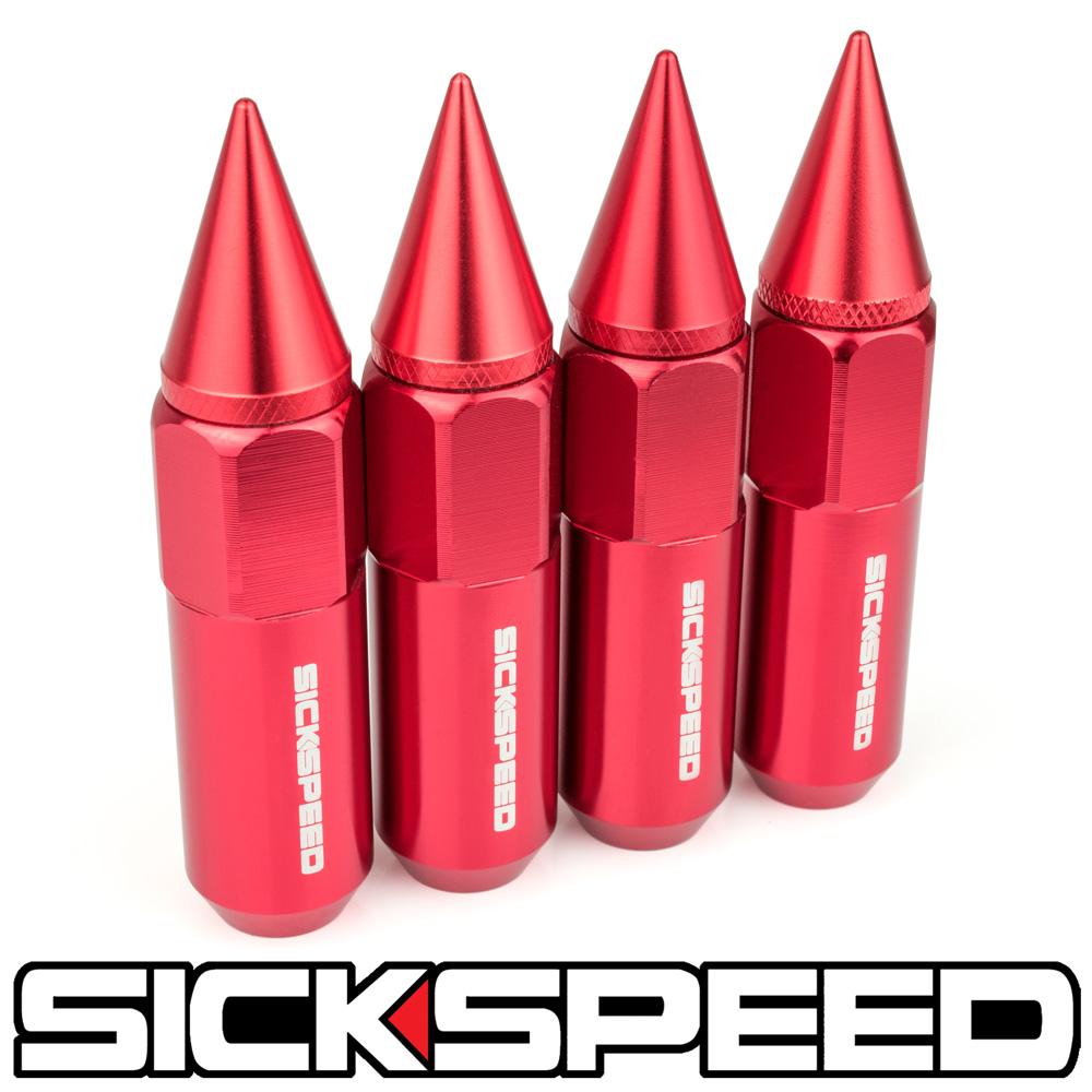 60MM SPIKED ALUMINUM LUG NUTS 4PC 14X1.5