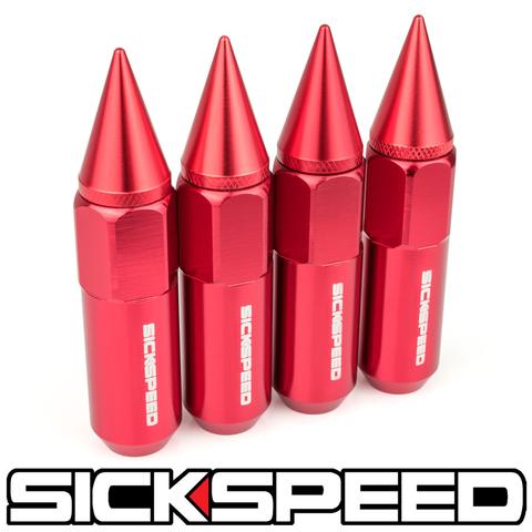 60MM SPIKED ALUMINUM LUG NUTS 4PC 12X1.5