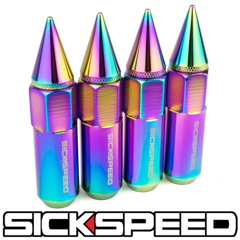 60MM SPIKED ALUMINUM LUG NUTS 4PC 12X1.5