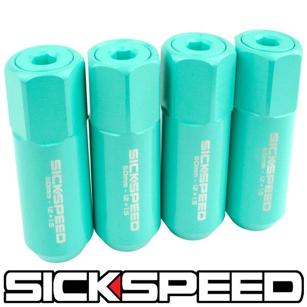 60MM CAPPED ALUMINUM LUG NUTS 4PC 12X1.5