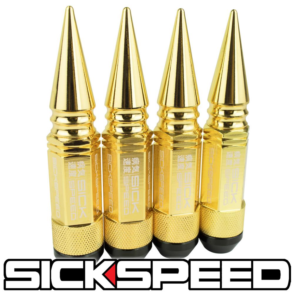 3PC SPIKED STEEL LUG NUTS 4PC 14X1.5
