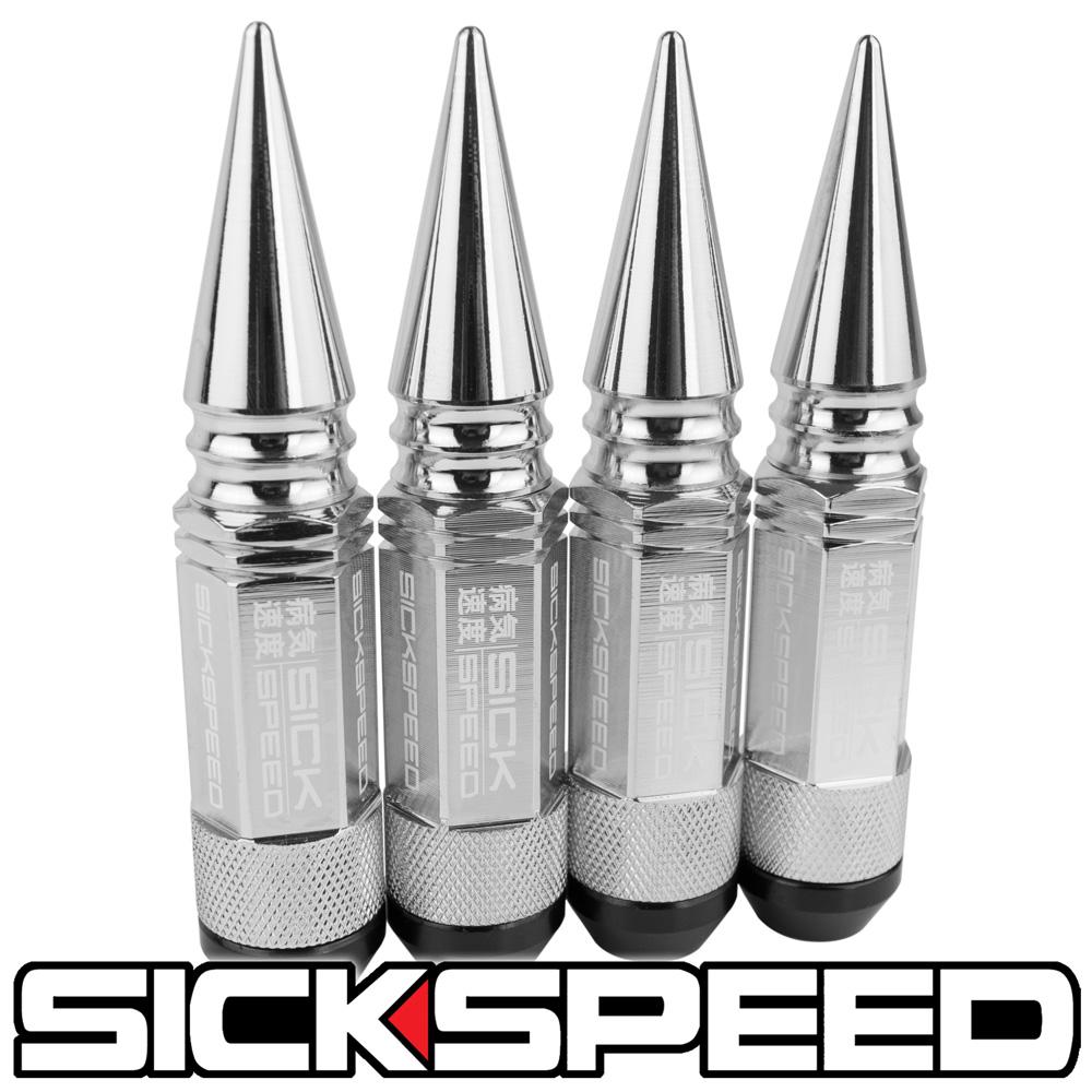3PC SPIKED STEEL LUG NUTS 4PC 14X1.5