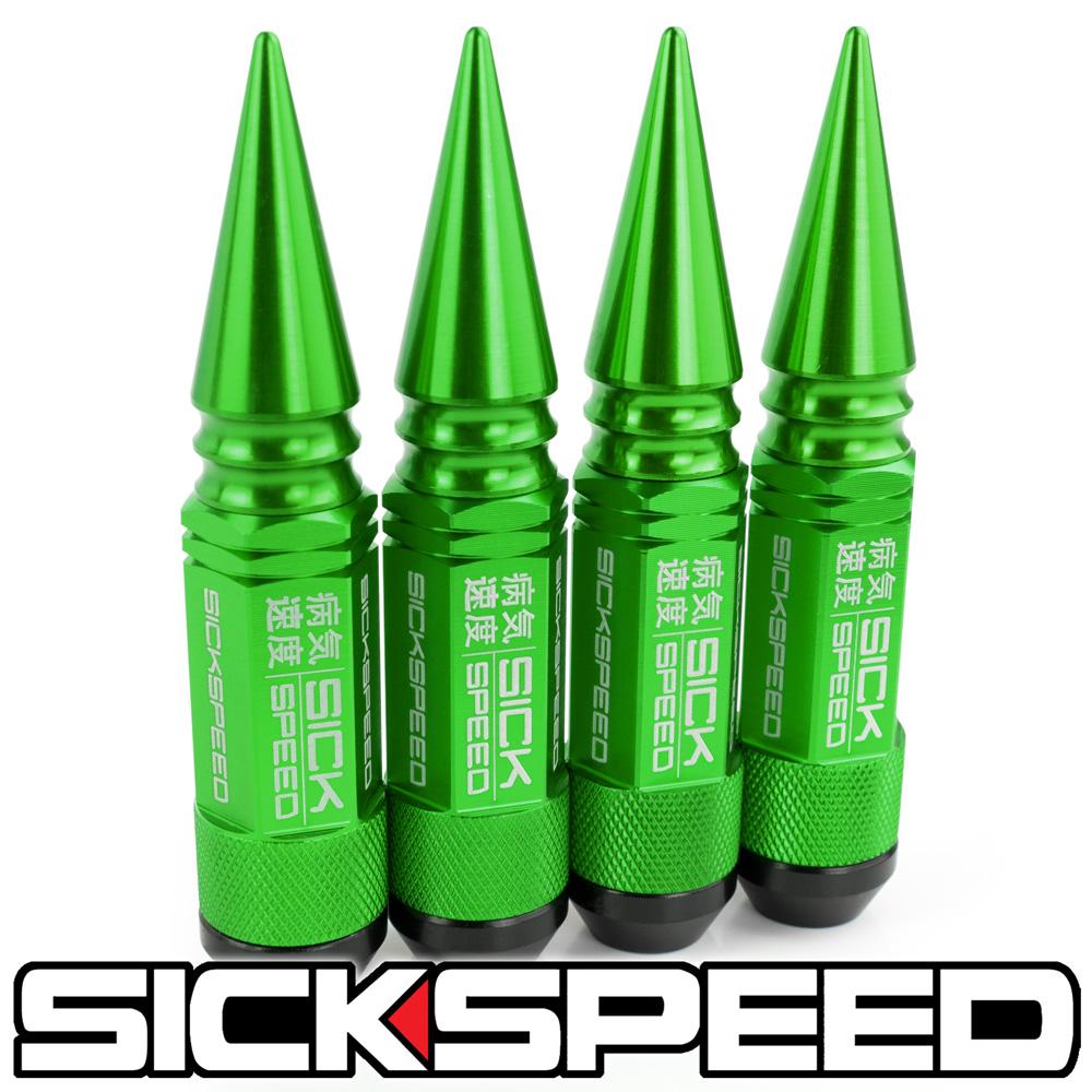 3PC SPIKED STEEL LUG NUTS 4PC 14X1.5