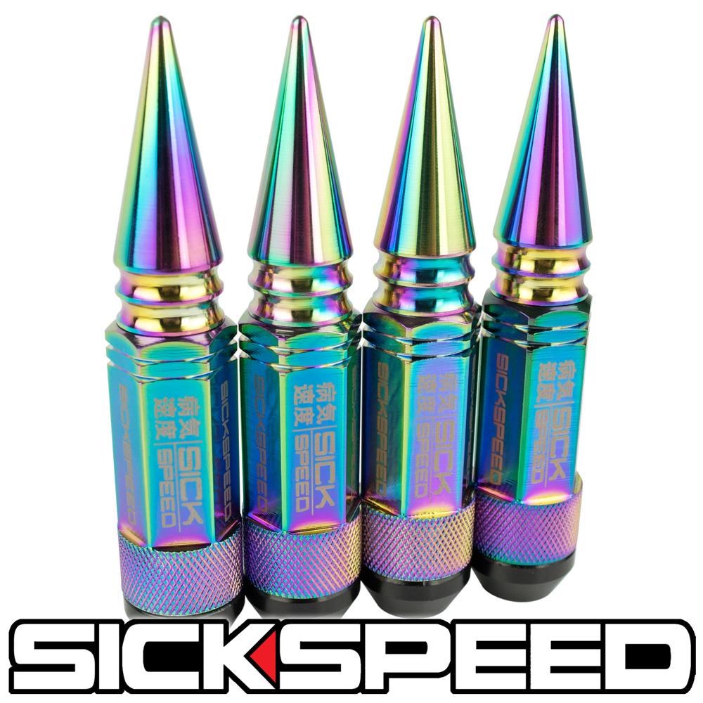 3PC SPIKED STEEL LUG NUTS 4PC 14X1.5