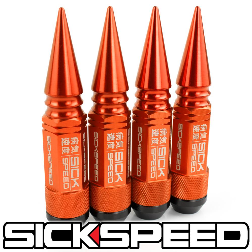 3PC SPIKED STEEL LUG NUTS 4PC 14X1.5