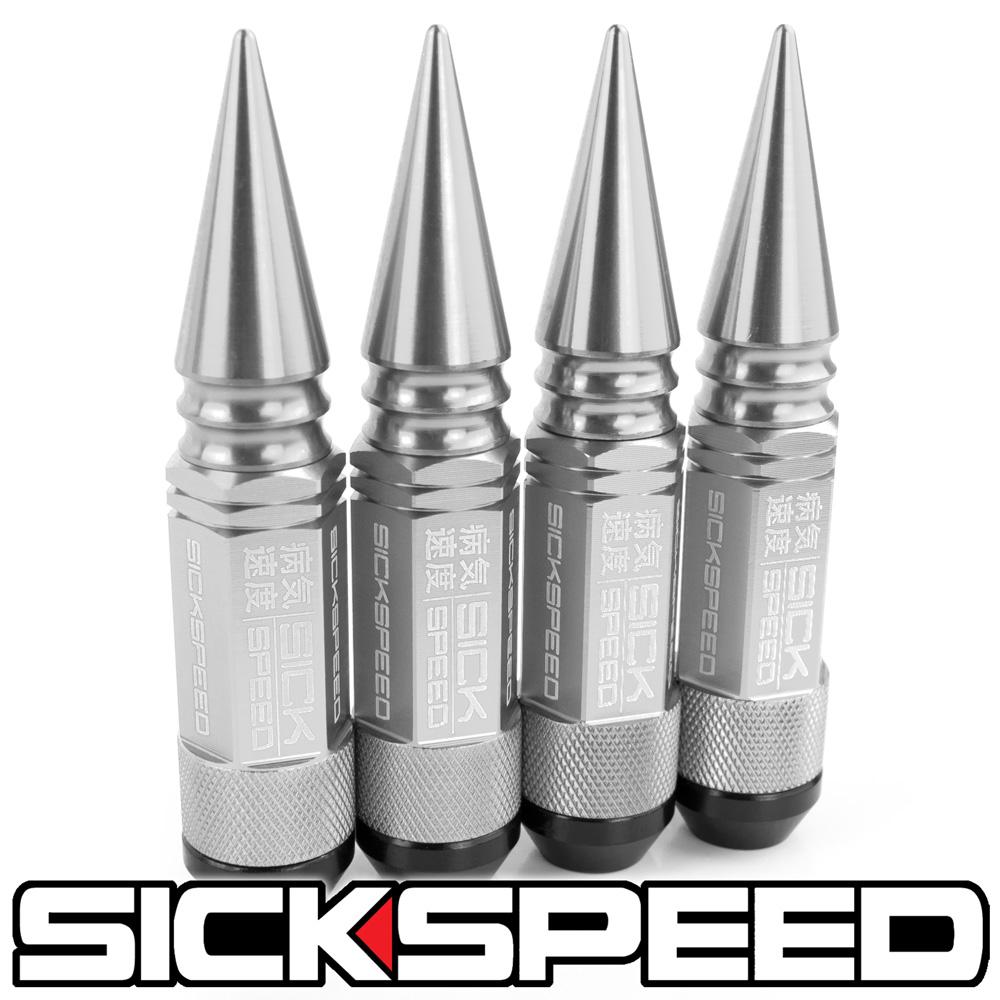 3PC SPIKED STEEL LUG NUTS 4PC 14X1.5
