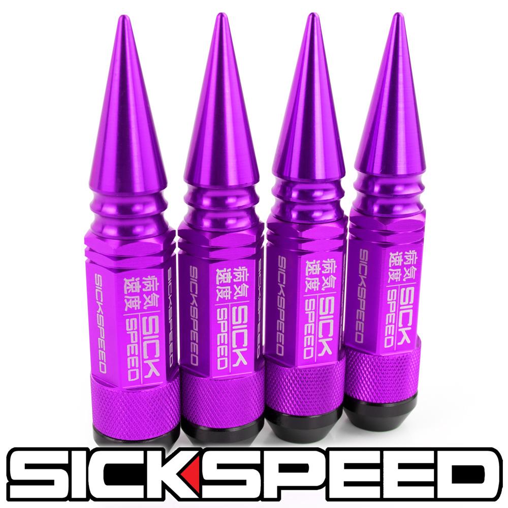 3PC SPIKED STEEL LUG NUTS 4PC 14X1.5