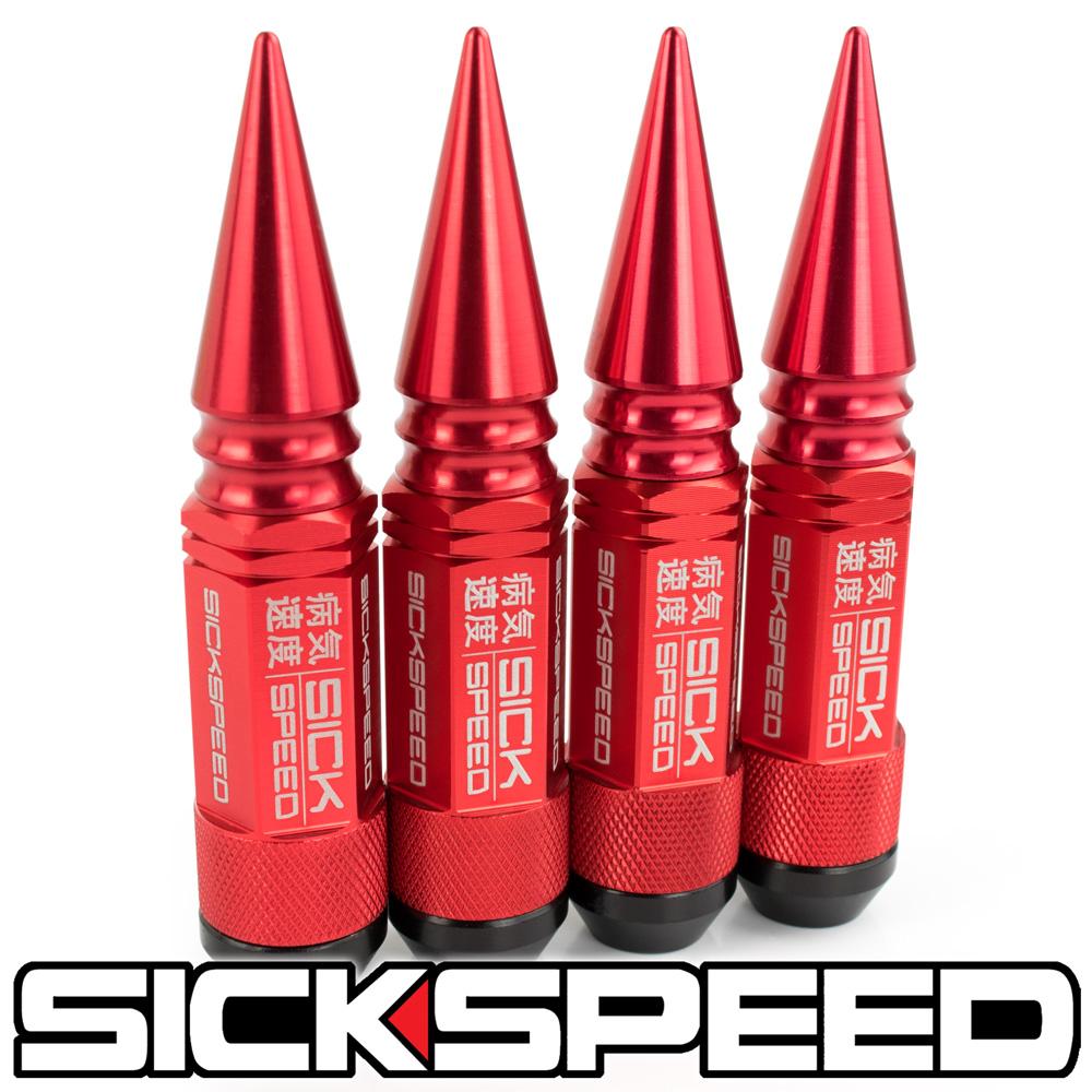 3PC SPIKED STEEL LUG NUTS 4PC 14X1.5