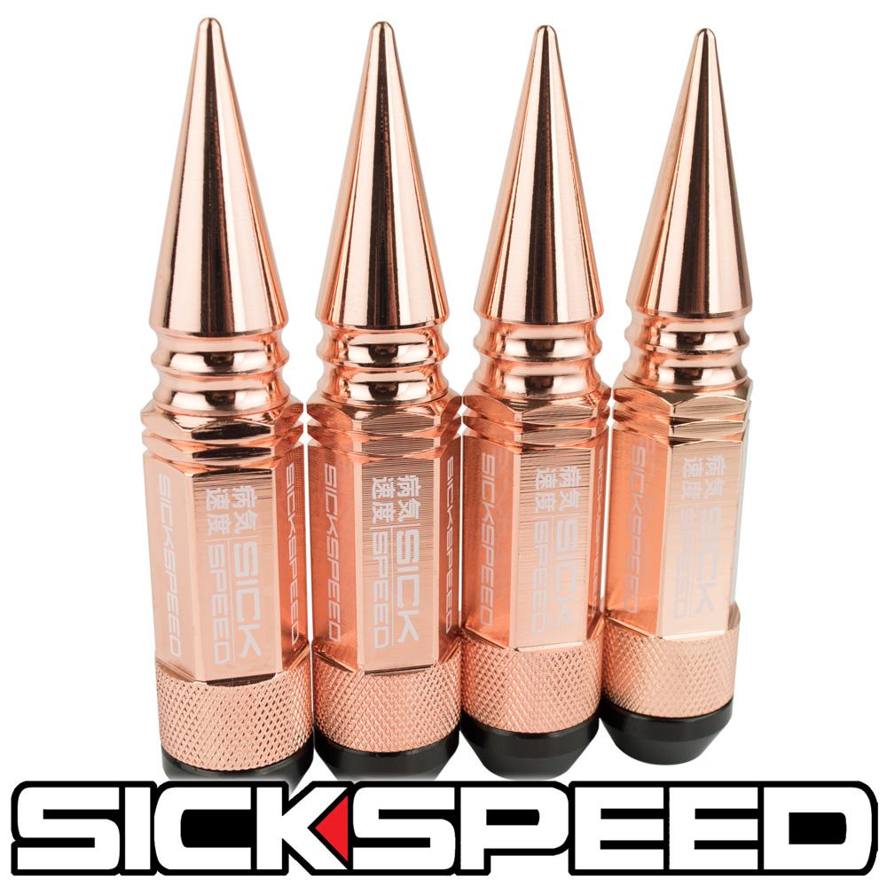 3PC SPIKED STEEL LUG NUTS 4PC 14X1.5