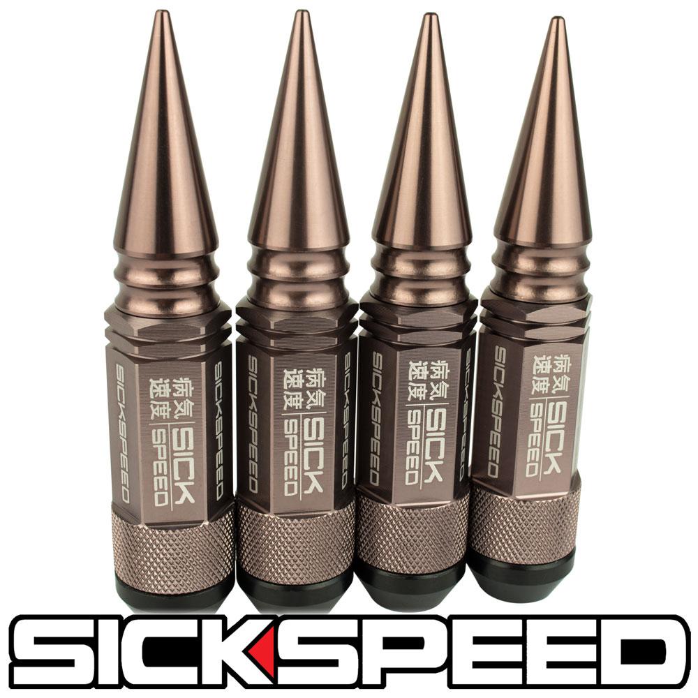 3PC SPIKED STEEL LUG NUTS 4PC 14X1.5
