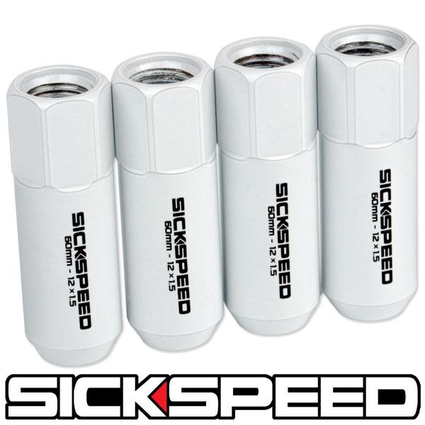 60MM NAKED ALUMINUM LUG NUTS 4PC 14X1.5
